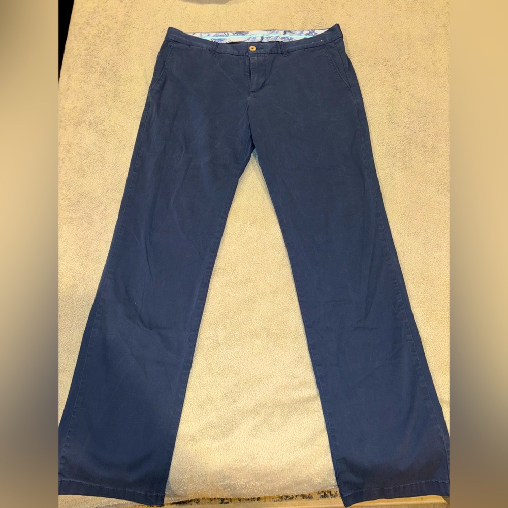 Tommy Bahamas Men’s Deep Blue Khakis, 36x34